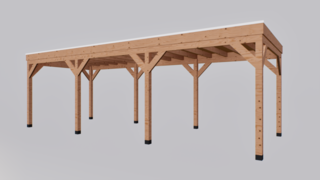 Douglas overkapping 300x800cm Verando